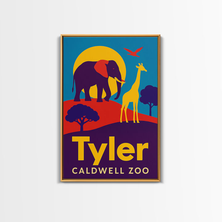 Tyler Travel Poster, Framed Canvas Print, Bold Pop Art Poster, Tyler Wall Art, Modern Wall Decor, Travel Art Print, Travel Wall Art