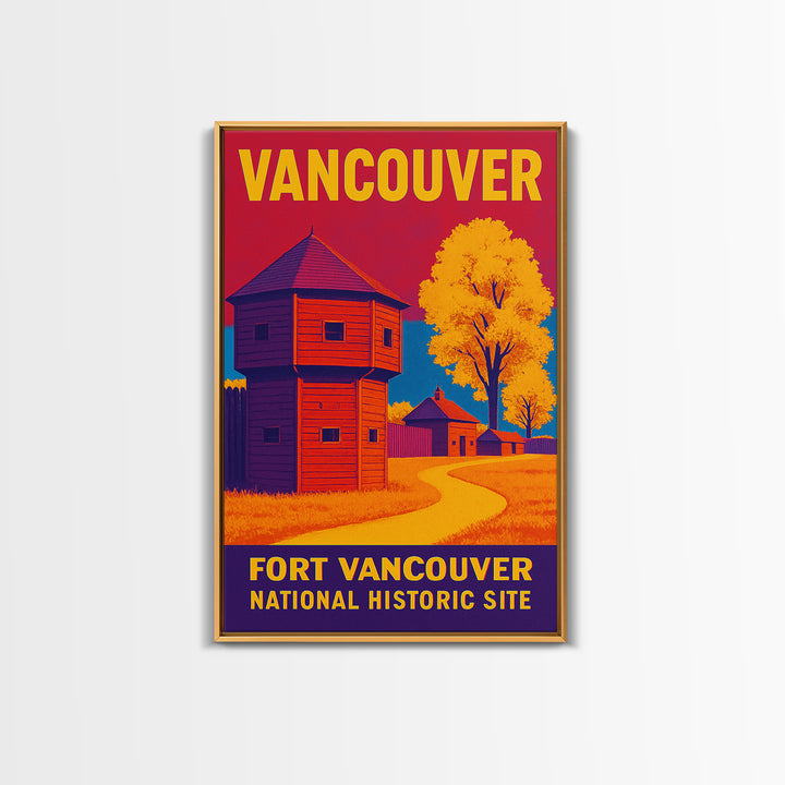 Vancouver Travel Poster, Canvas Print, Bold Pop Art Poster, Vancouver Poster Print, Home Office Decor, Watercolor Skyline Art, Wall Art