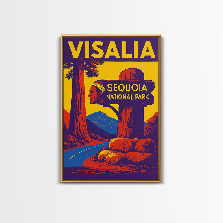Visalia California Travel Poster, Canvas Print, High Contrast City Poster, Visalia Poster Print, Vintage City Art, Living Room Wall Art
