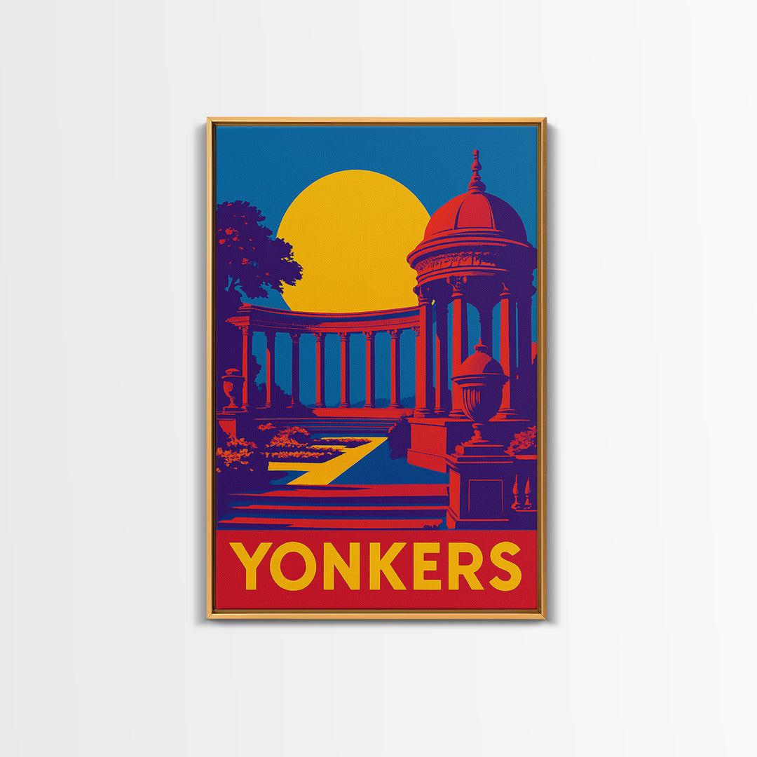 Yonkers New York Travel Poster, Canvas Print, Bold Pop Art Poster, Yonkers Wall Art, Poster Art, Vintage City Poster, Vintage City Art