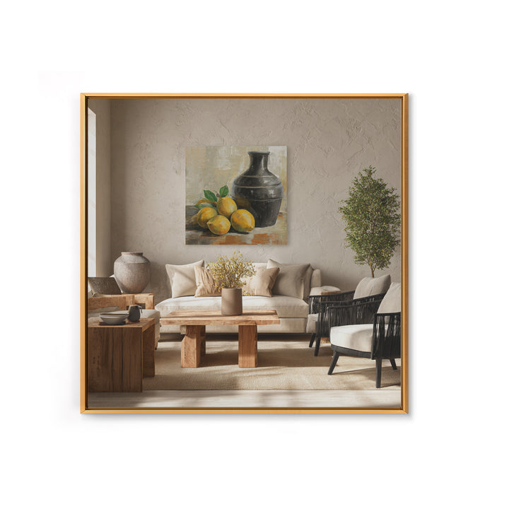 Outdoor Citrus Still Life Framed Canvas Print, Patio Art, Fine Art Print, Patio Decor, Fine Art, Outdoor, Wall Decor, PAT-1x1-29