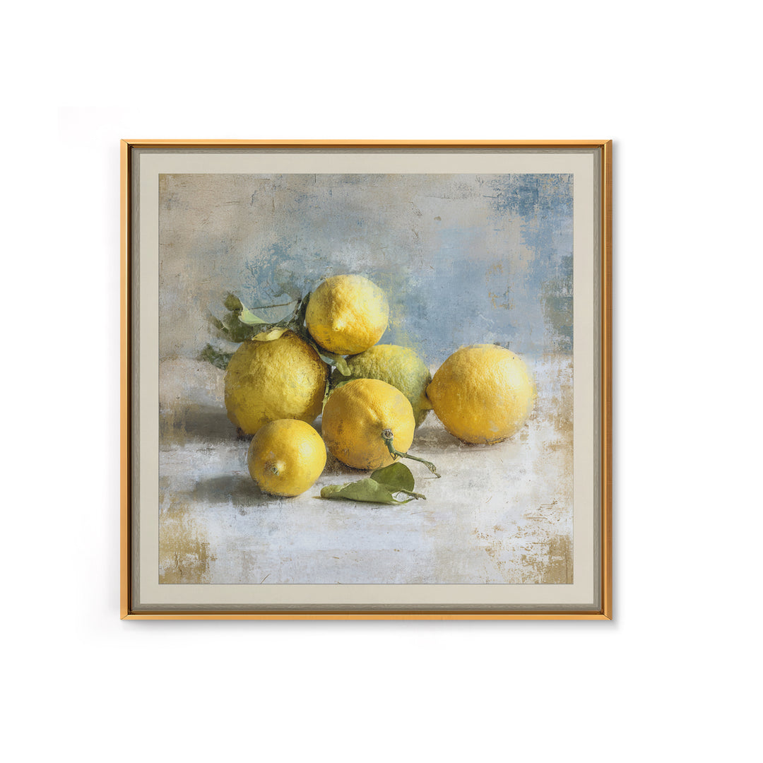 Outdoor Citrus Still Life Canvas Print, Patio Art, Rustic Decor, Patio Decor, Fine Art, Outdoor, Textured Painting, PAT-1x1-5