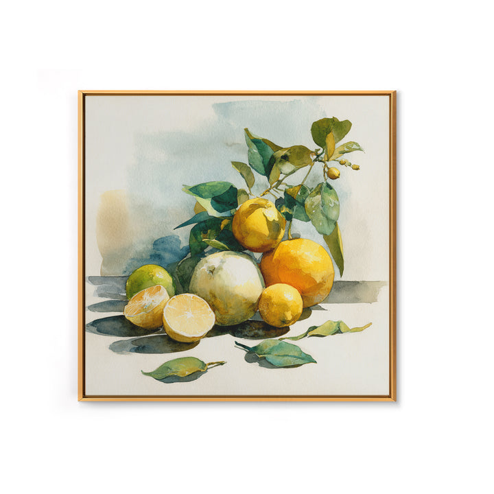 Outdoor Citrus Still Life Canvas Print, Patio Art, Room Decor, Patio Decor, Fine Art, Outdoor, Garden Art, Outdoor Wall Art, PAT-1x1-77