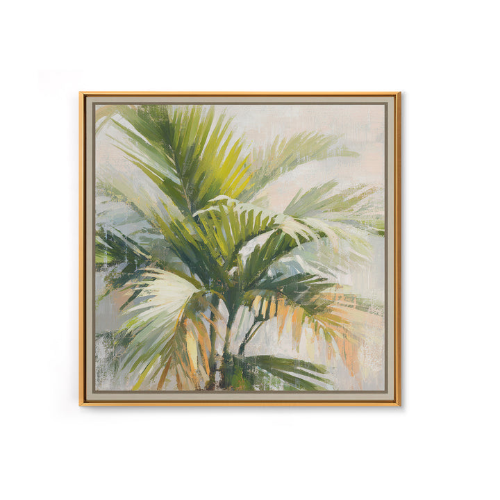 Tropical Palm Fronds Canvas Print, Patio Art, Wall Art, Patio Decor, Oil Painting, Outdoor, Outdoor Wall Decor, Floral Wall Art, PAT-1x1-97