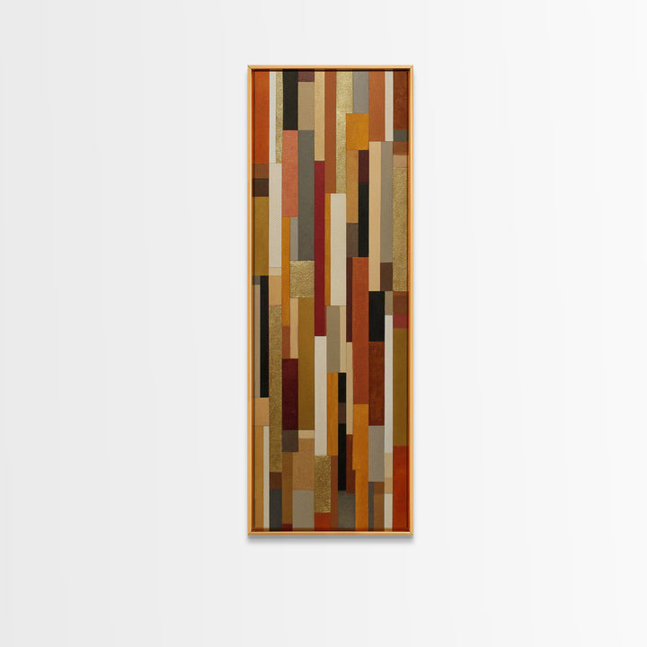 Warm Geometric Tile Pattern Canvas Print, Patio Art, Boho Decor, Patio Decor, Abstract Art, Outdoor, Outdoor Decor, PAT-1x3-12
