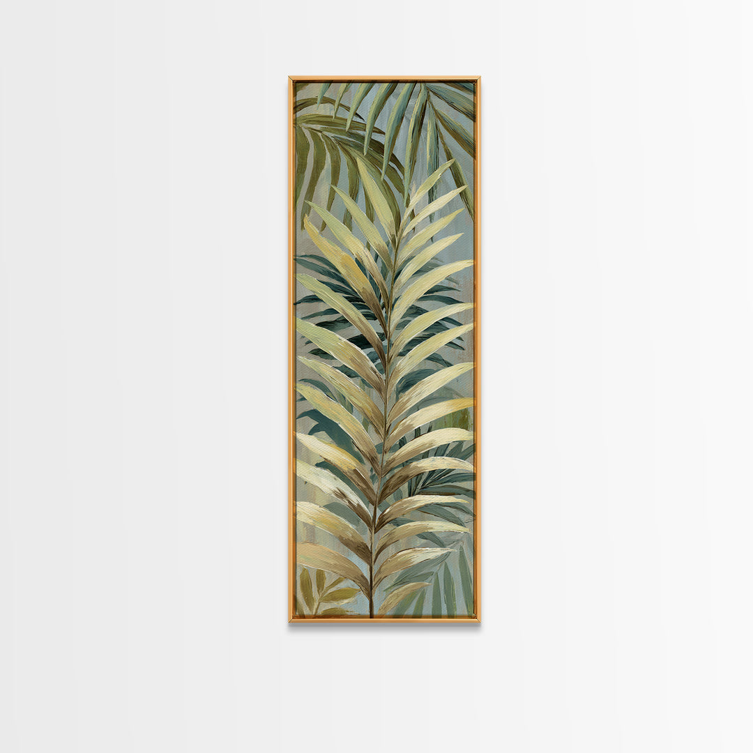 Tropical Palm Fronds Canvas Print, Patio Art, Statement Artwork, Patio Decor, Fine Art, Outdoor, Outdoor Decor, Metal Wall Art, PAT-1x3-13