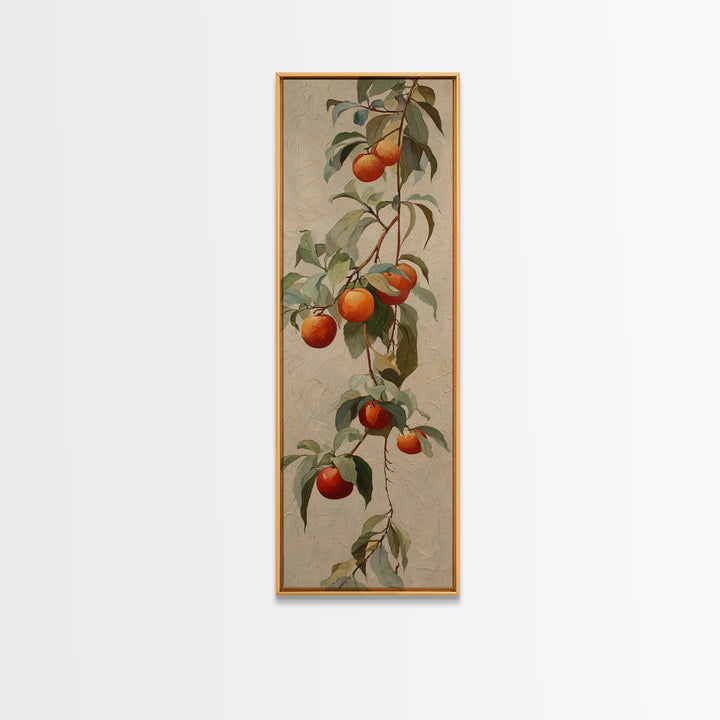 Orange Tree Branch Framed Canvas Print, Patio Art, Yard Decor, Patio Decor, Fine Art, Outdoor, Luxury Decor, Art Print, PAT-1x3-34