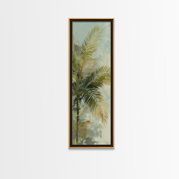 Tropical Palm Fronds Canvas Print, Patio Art, Statement Artwork, Patio Decor, Fine Art, Outdoor, Outdoor Decor, Metal Wall Art, PAT-1x3-37