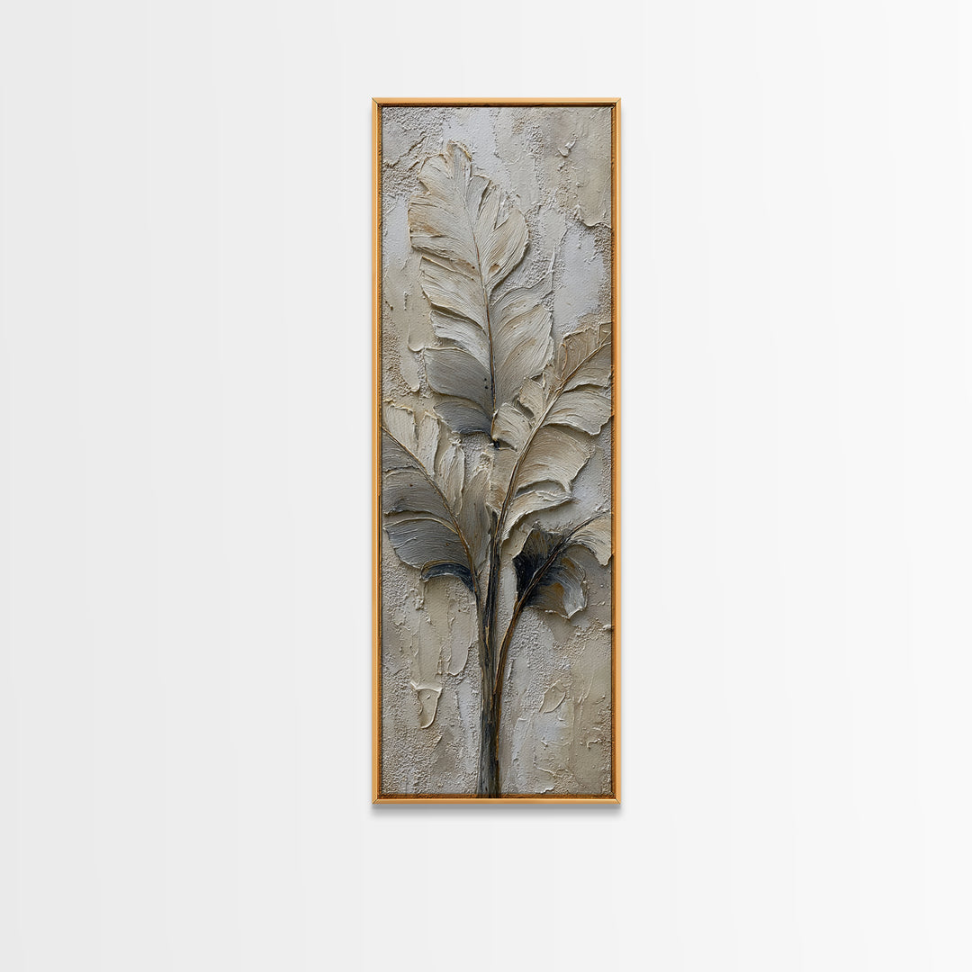 Banana Leaves with Rain Drop Details Framed Canvas Print, Patio Art, Fine Art Print, Patio Decor, Fine Art, Outdoor, Wall Decor, PAT-1x3-4