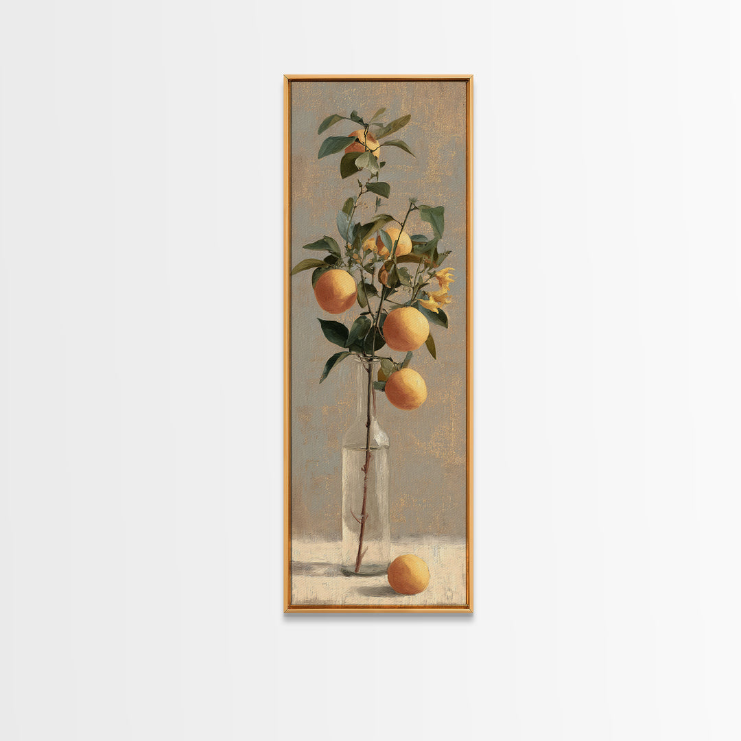 Outdoor Citrus Still Life Canvas Print, Patio Art, Patio Decor, Fine Art, Outdoor, Gallery Decor, Neutral Decor, Modern Decor, PAT-1x3-41