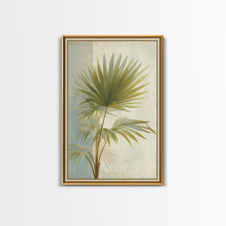 Tropical Palm Fronds Canvas Print, Patio Art, Floral Wall Art, Patio Decor, Oil Painting, Outdoor, Mixed Media Art, PAT-2x3-81
