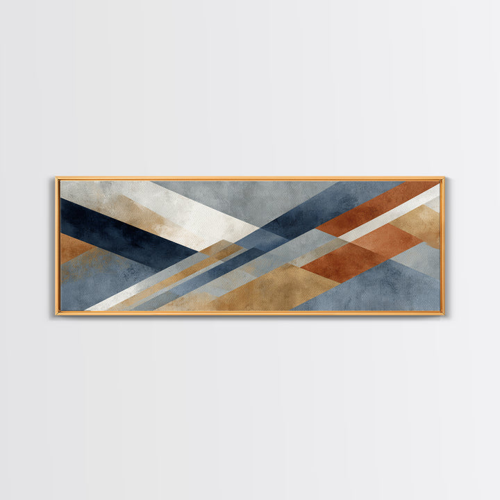 Warm Geometric Tile Pattern Canvas Print, Patio Art, Minimalist Decor, Patio Decor, Abstract Art, Outdoor, Yard Art, Metal Art, PAT-3x1-88