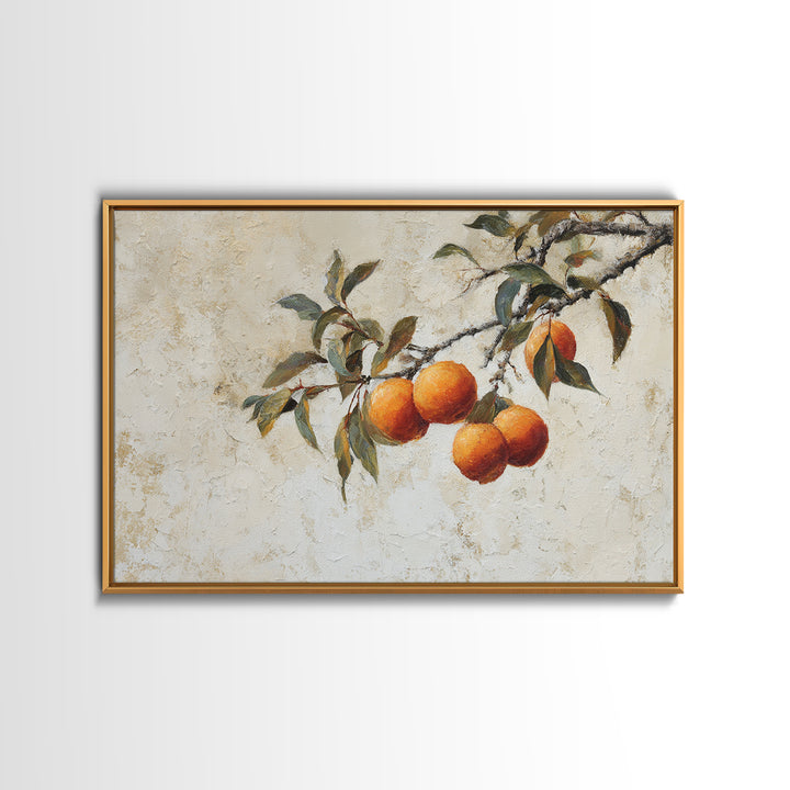 Orange Tree Branch Canvas Print, Patio Art, Western Decor, Patio Decor, Fine Art, Outdoor, Floral Art, Lake House Decor, PAT-3x2-26