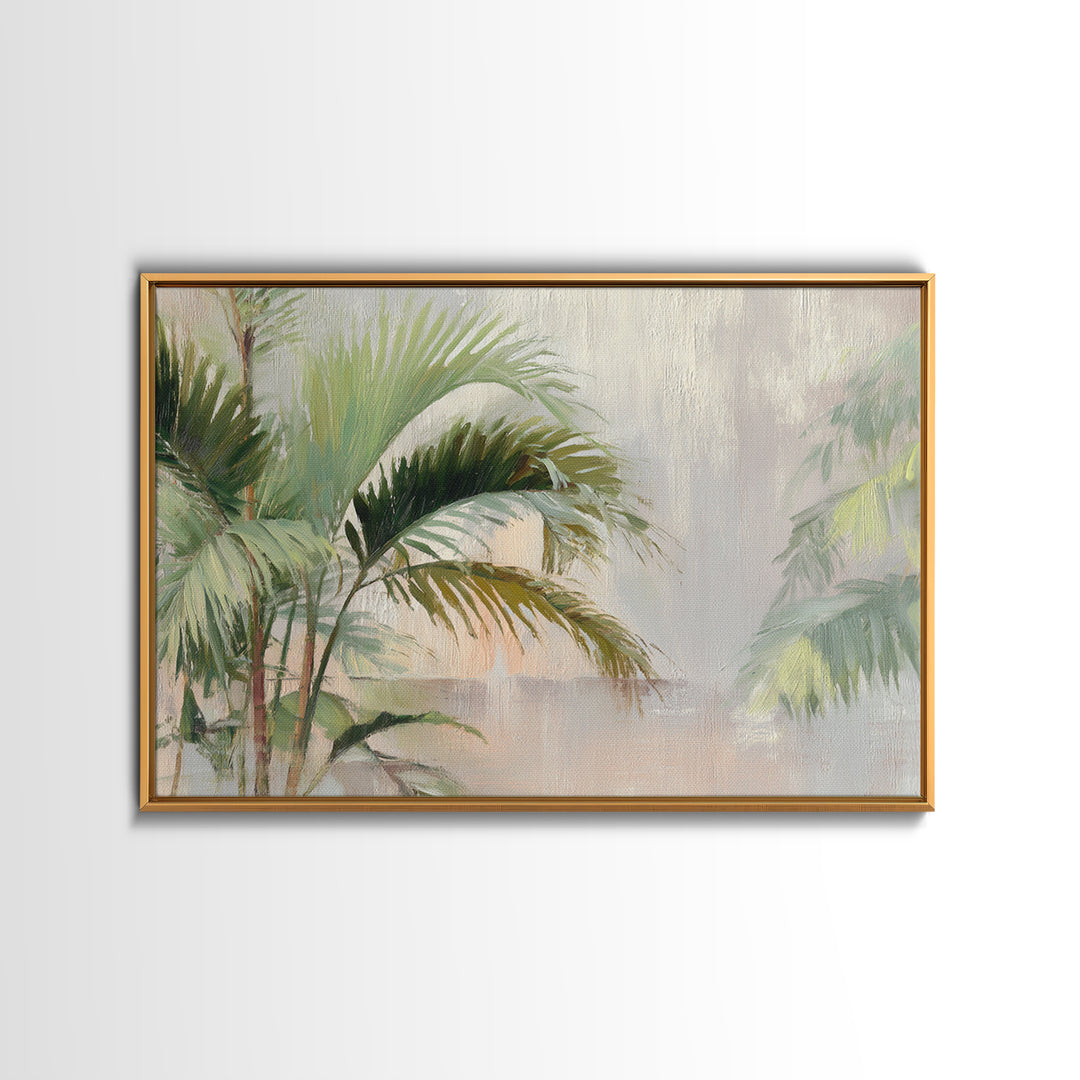 Tropical Palm Fronds Canvas Print, Patio Art, Yard Decor, Patio Decor, Fine Art, Outdoor, Luxury Decor, Art Print, Room Decor, PAT-3x2-29
