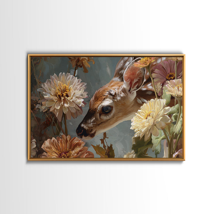 Butterfly Garden with Zinnias and Daisies Framed Canvas Print, Patio Art, Floral Art, Patio Decor, Fine Art, Outdoor, PAT-3x2-41