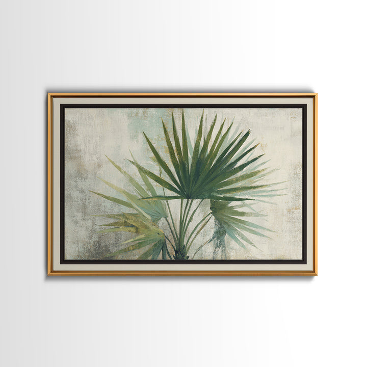 Tropical Palm Fronds Framed Canvas Print, Patio Art, Gallery Decor, Patio Decor, Fine Art, Outdoor, Contemporary Art, PAT-3x2-77