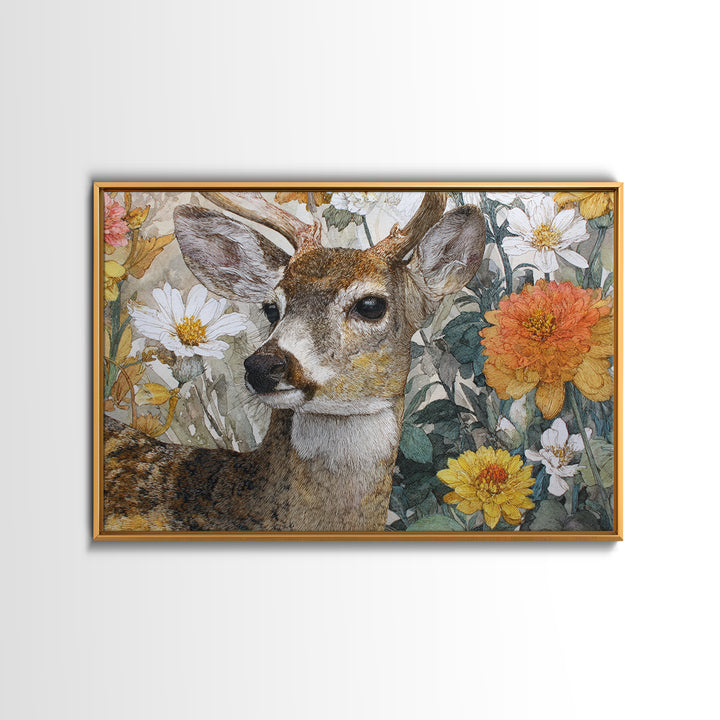Butterfly Garden with Zinnias and Daisies Canvas Print, Patio Art, Rustic Decor, Patio Decor, Fine Art, Outdoor, PAT-3x2-89