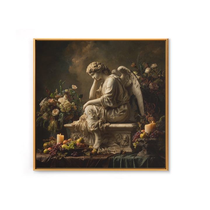 Classical Angel Study Canvas Print, Renaissanceinspired Art, Medieval Decor, Living Room Decor, Classic, Elegant Home Decor, REN-1x1-26