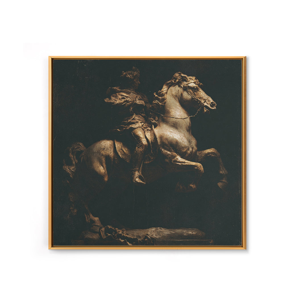 Classical Horse and Rider Canvas Print, Renaissanceinspired Art, Elegant Home Decor, Living Room Decor, Fine Art, Classic, REN-1x1-81