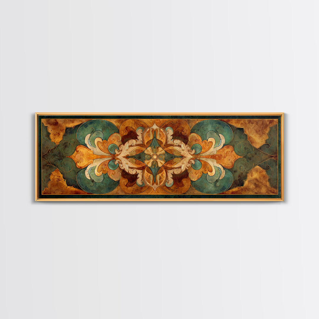 Fresco Celestial Ceiling Composition Framed Canvas Print, Renaissanceinspired Art, Yoga Wall Art, Living Room Decor, Classic, REN-3x1-7
