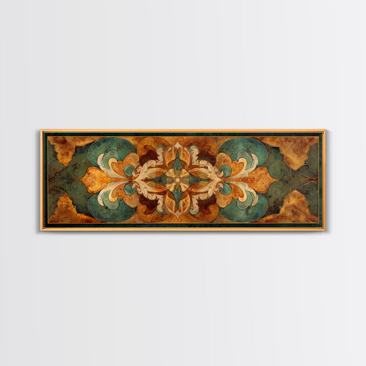 Fresco Celestial Ceiling Composition Framed Canvas Print, Renaissanceinspired Art, Yoga Wall Art, Living Room Decor, Classic, REN-3x1-7