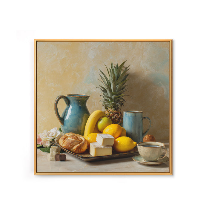 Tropical Fruit Platter Canvas Print, Restaurant Art, Wall Art Print, Restaurant Decor, Fine Art, Bistro, Modern Decor, RES-1x1-18