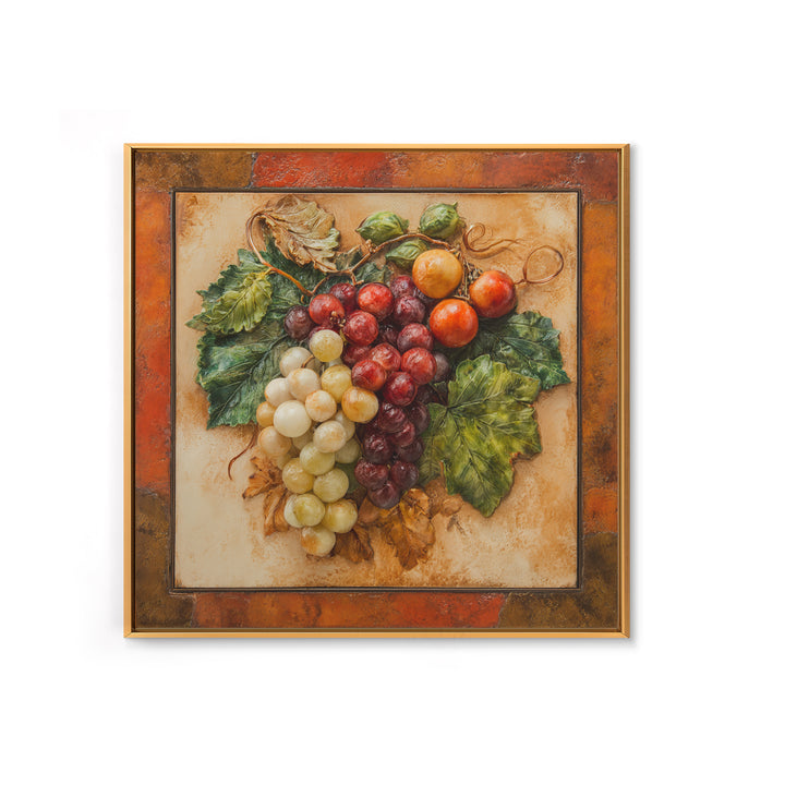 Wine Grapevine Botanical Study Framed Canvas Print, Restaurant Art, Wall Art Print, Restaurant Decor, Fine Art, Bistro, RES-1x1-39