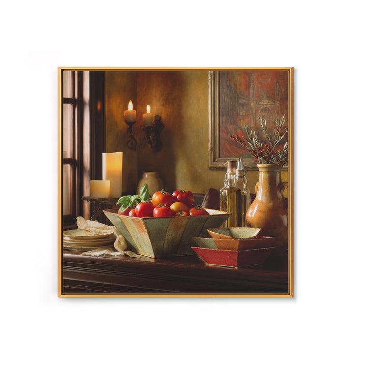 Classic Fruit Bowl Framed Canvas Print, Restaurant Art, Living Room Decor, Restaurant Decor, Fine Art, Bistro, Gallery Decor, RES-1x1-52