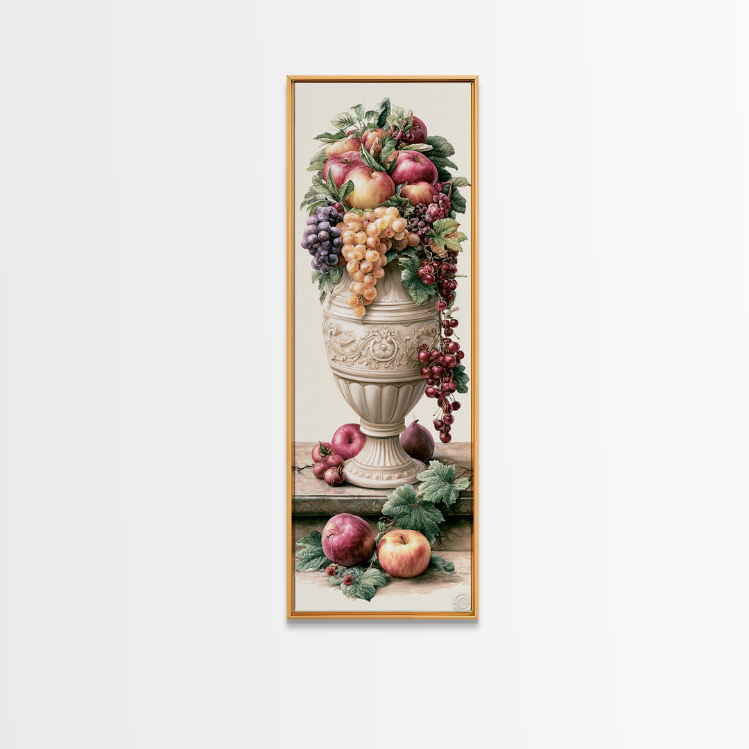 Classic Fruit Bowl Framed Canvas Print, Restaurant Art, Living Room Decor, Restaurant Decor, Fine Art, Bistro, Gallery Decor, RES-1x3-64
