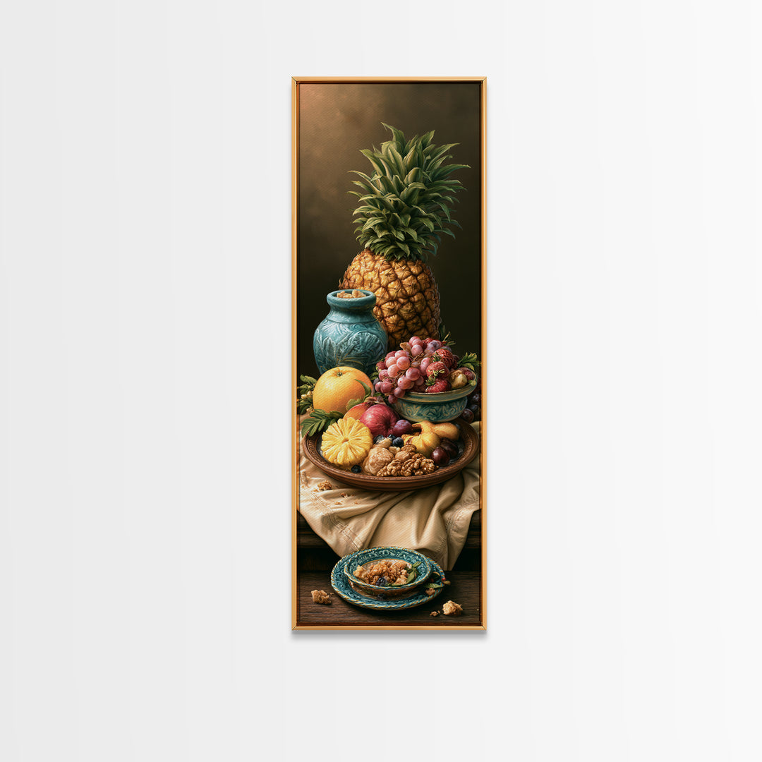 Tropical Fruit Platter Canvas Print, Restaurant Art, Statement Artwork, Restaurant Decor, Fine Art, Bistro, Art Print, RES-1x3-78
