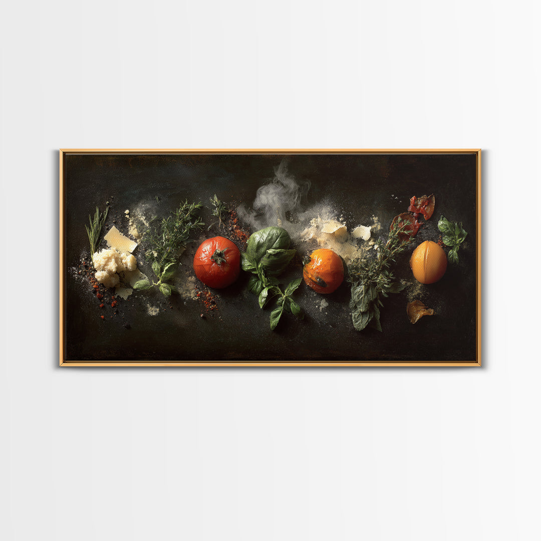 Blackboard Menu Feeling Without Readable Text Canvas Print, Restaurant Art, Canvas, Restaurant Decor, Fine Art, Bistro, RES-2x1-17