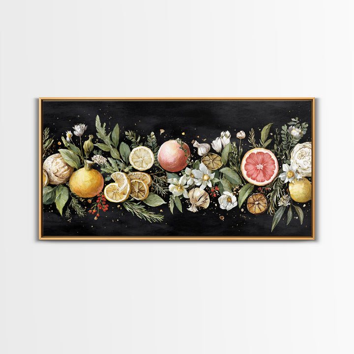 Blackboard Menu Feeling Without Readable Text Canvas Print, Restaurant Art, Canvas, Restaurant Decor, Fine Art, Bistro, RES-2x1-41