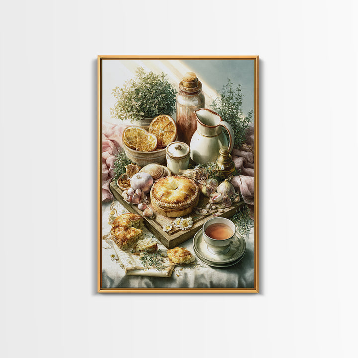 Blackboard Menu Feeling Without Readable Text Canvas Print, Restaurant Art, Framed Wall Art, Restaurant Decor, Watercolor Art, RES-2x3-29