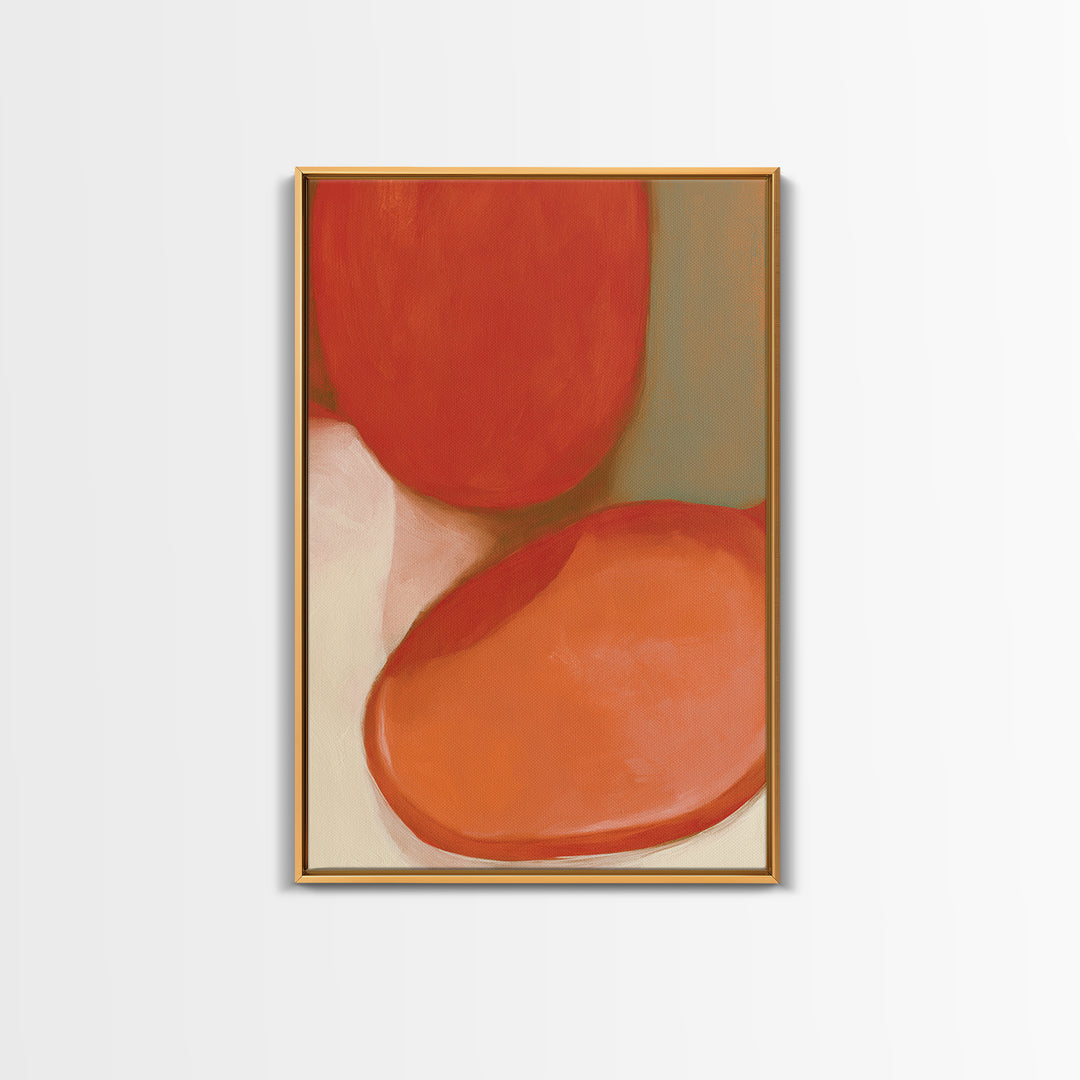 Abstract Appetite Friendly Red and Orange Shapes Canvas Print, Restaurant Art, Printable Art, Restaurant Decor, Abstract Art, RES-2x3-49