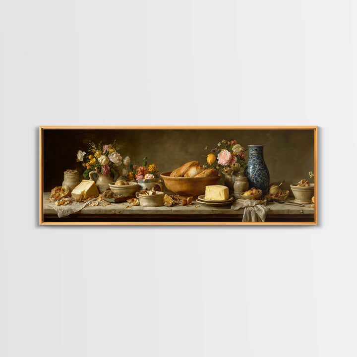 Classic Fruit Bowl Framed Canvas Print, Restaurant Art, Modern Decor, Restaurant Decor, Fine Art, Bistro, Poster, Wall Decor, RES-3x1-44