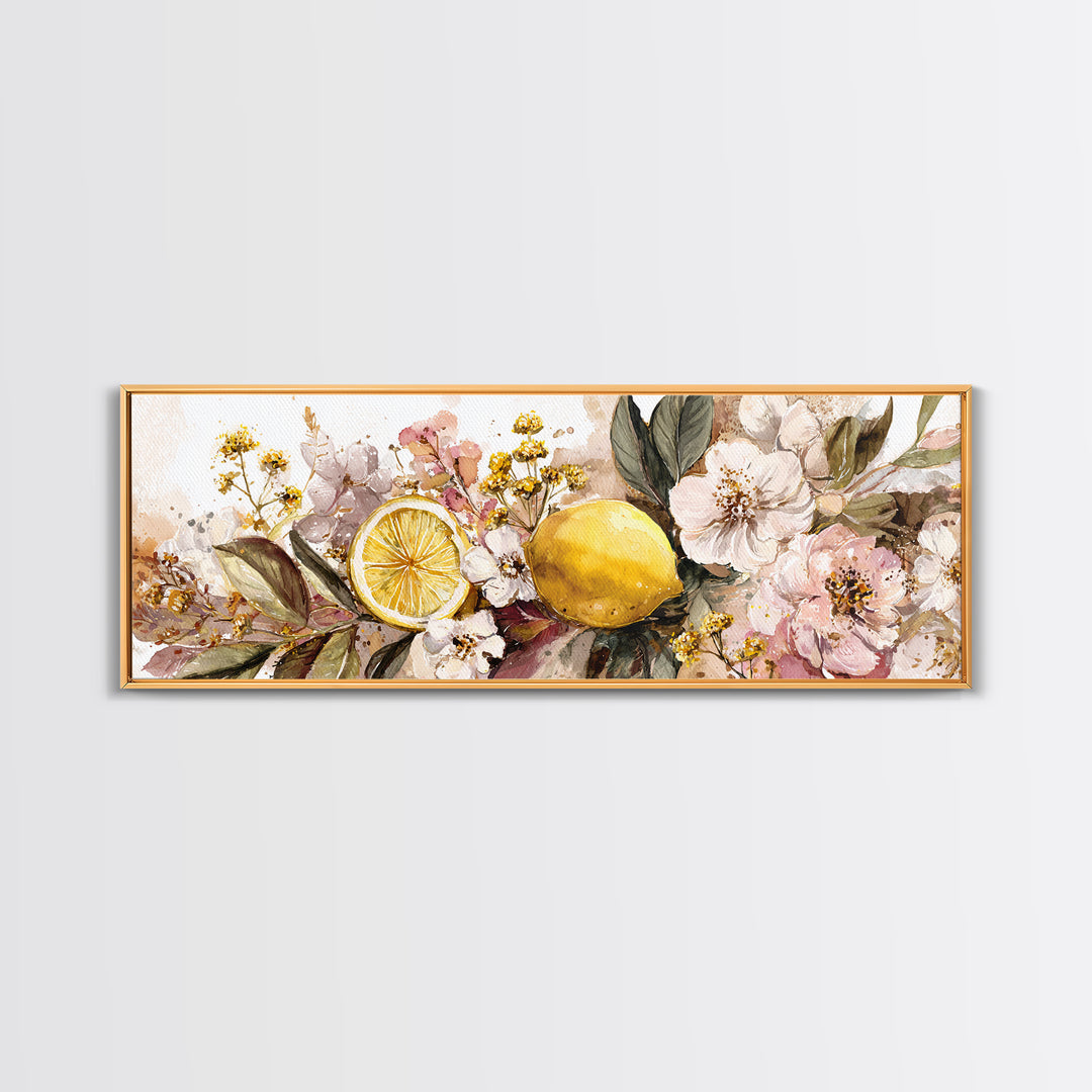 Fresh Fish with Lemon and Herbs Framed Canvas Print, Restaurant Art, Contemporary Art, Restaurant Decor, Fine Art, Bistro, RES-3x1-63