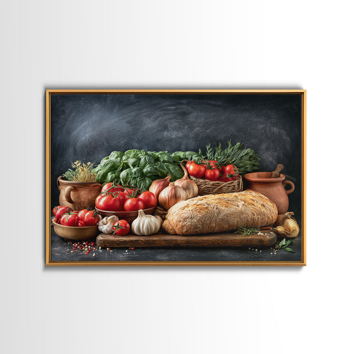Blackboard Menu Feeling Without Readable Text Canvas Print, Restaurant Art, Neutral Decor, Restaurant Decor, Fine Art, Bistro, RES-3x2-49