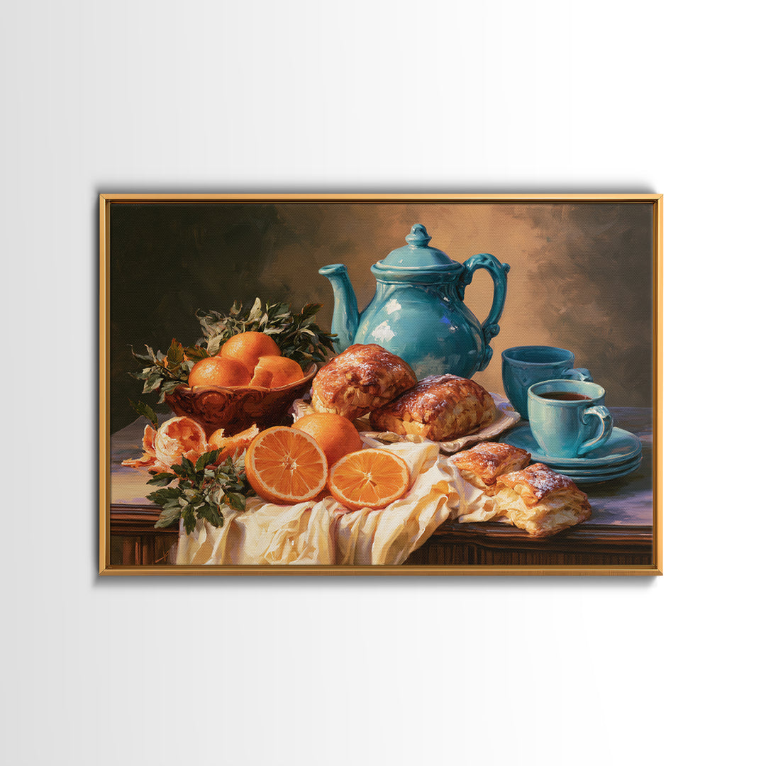 Abstract Appetite Friendly Red and Orange Shapes Framed Canvas Print, Restaurant Art, Gallery Decor, Restaurant Decor, Bistro, RES-3x2-69