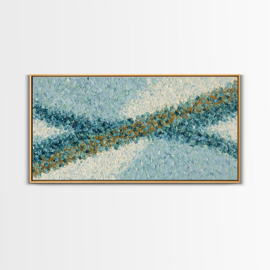 70s Sunset Stripes Framed Canvas Print, Retro Art, Print, Living Room Decor, Watercolor Art, Retro, Abstract Wall Art, RET-2x1-23