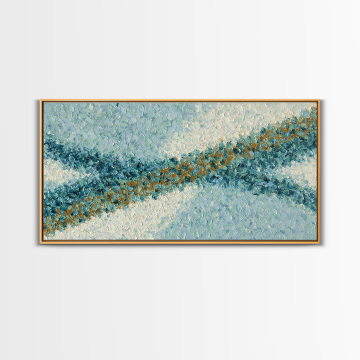 70s Sunset Stripes Framed Canvas Print, Retro Art, Print, Living Room Decor, Watercolor Art, Retro, Abstract Wall Art, RET-2x1-23
