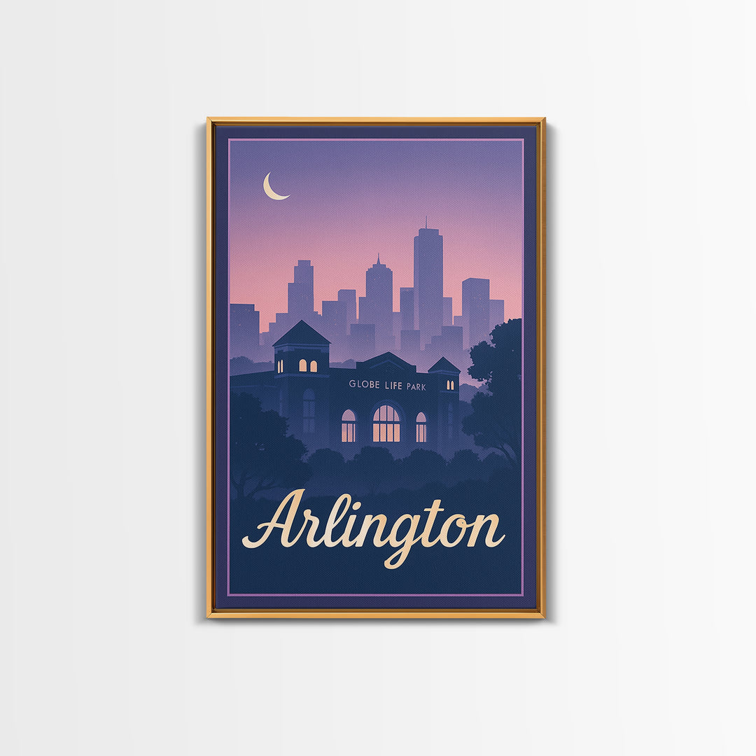 Arlington Travel Poster, Canvas Print, Mid Century City Wall Art, Arlington Poster Print, Gift For Travelers, Vintage City Art