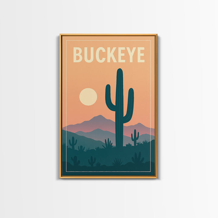 Buckeye Travel Poster, Canvas Print, Classic Travel Poster Art, Buckeye City Art, Gift For Travelers, Vintage City Poster, Poster Print