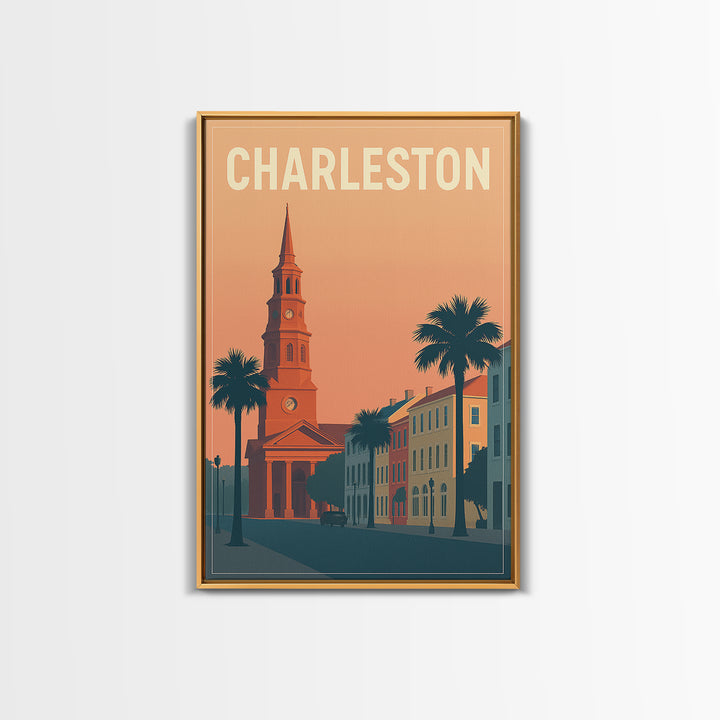 Charleston Travel Poster, Canvas Print, Classic Travel Poster Art, Charleston Art Print, City Art Print, Gift For Travelers, Art Print