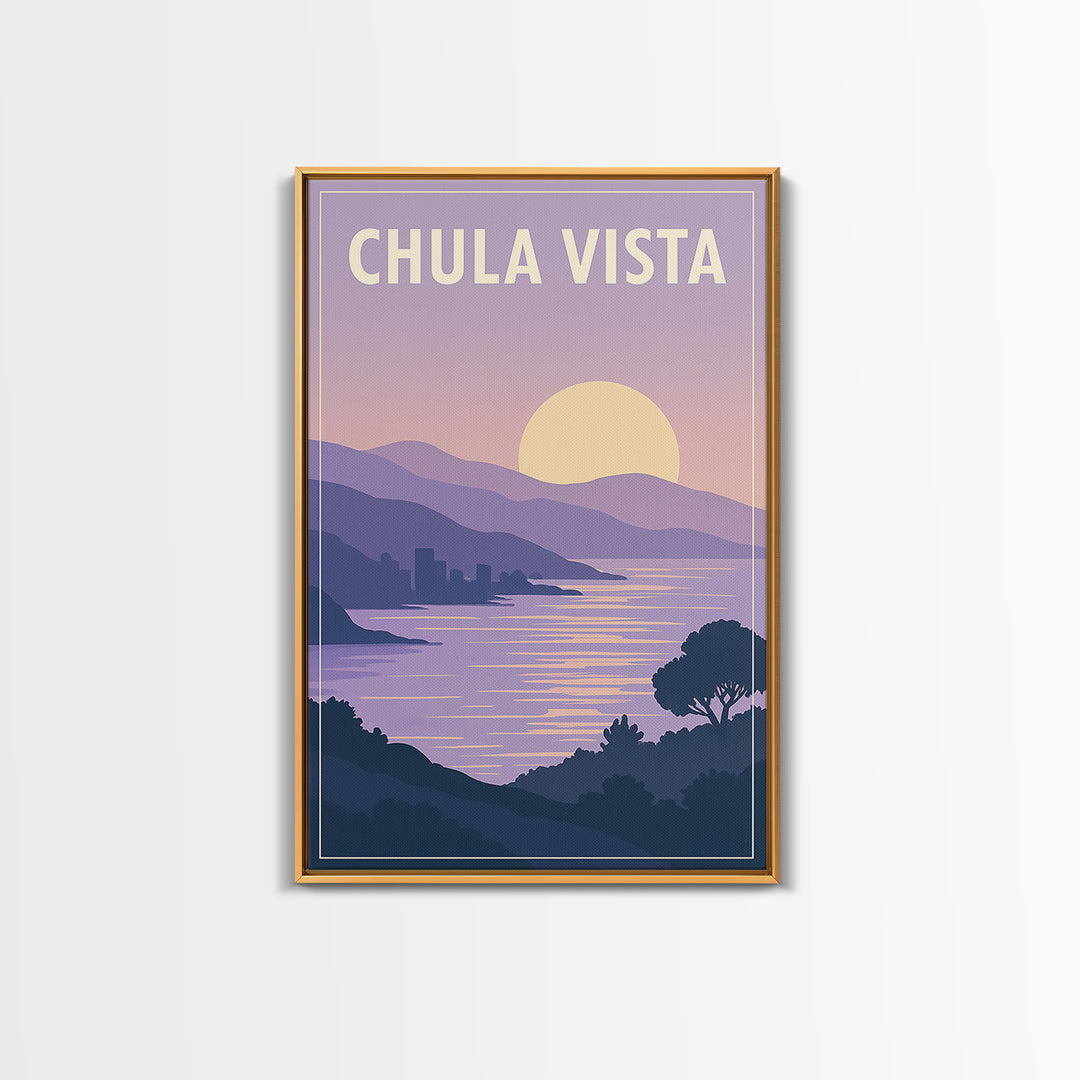 Chula Vista California Travel Poster, Canvas Print, Mid Century City Wall Art, Chula Vista Travel Art, Poster Art, Vintage Travel Print
