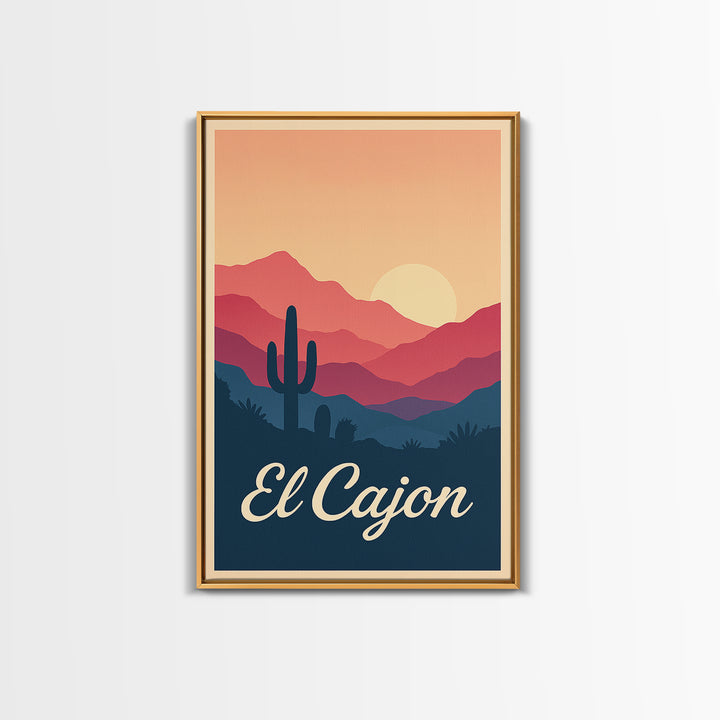 El Cajon California Travel Poster, Canvas Print, Classic Travel Poster Art, El Cajon Poster Print, Travel Poster Art, Gift For Travelers