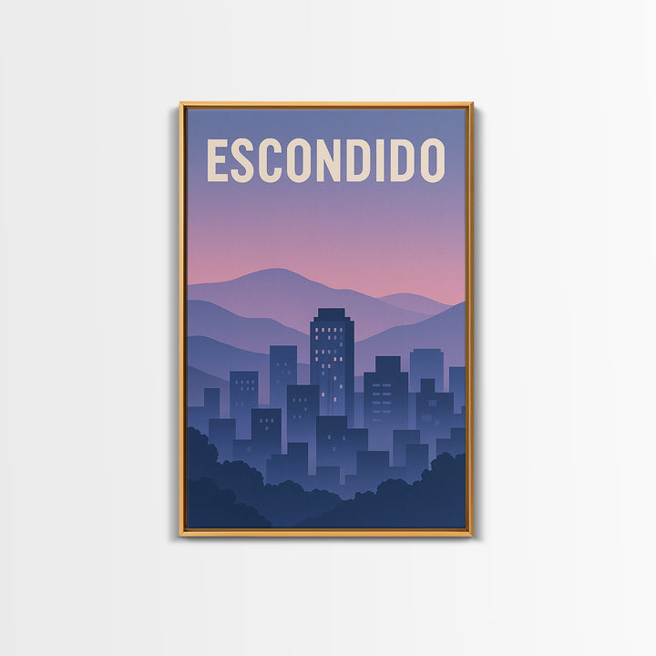 Escondido California Travel Poster, Canvas Print, Vintage Travel Poster Art, Escondido Wall Art, Travel Poster Art, Gift For Travelers