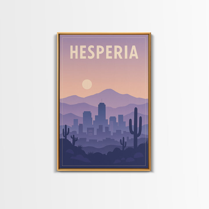 Hesperia California Travel Poster, Canvas Print, Classic Travel Poster Art, Hesperia Travel Art, City Travel Prints, Vintage Travel Art