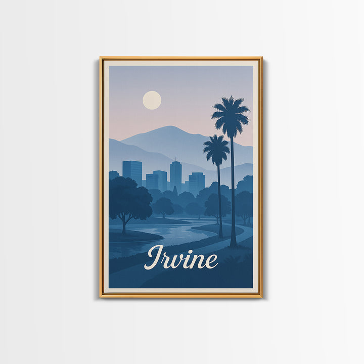 Irvine Travel Poster, Canvas Print, Mid Century City Wall Art, Irvine Travel Art, Vintage City Poster, Mid Century Wall Art, Travel Print