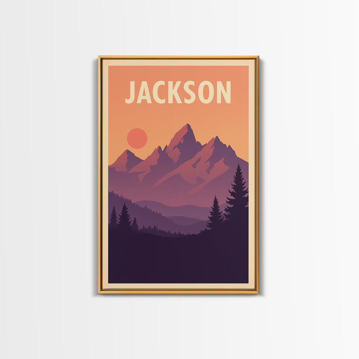 Jackson Mississippi Travel Poster, Canvas Print, Classic Poster Art, Jackson City Art, Travel Print, Travel Poster Set, City Art Print