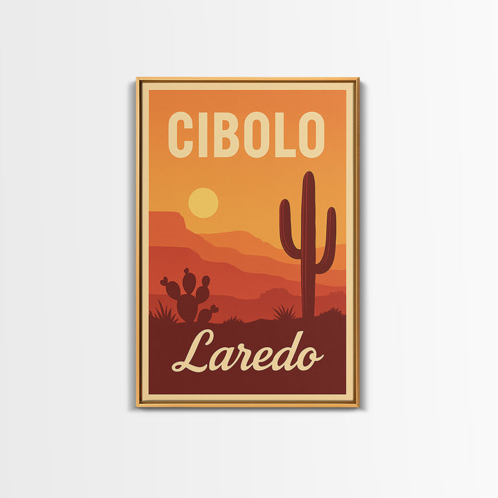Laredo Texas Travel Poster, Canvas Print, Mid Century City Wall Art, Laredo Poster Print, City Art Print, Fine Art Print, Vintage Print